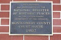 Montgomery County Courthouse NRHP plaque