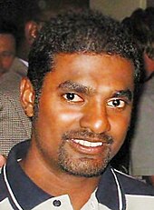 A portrait of Muttiah Muralitharan