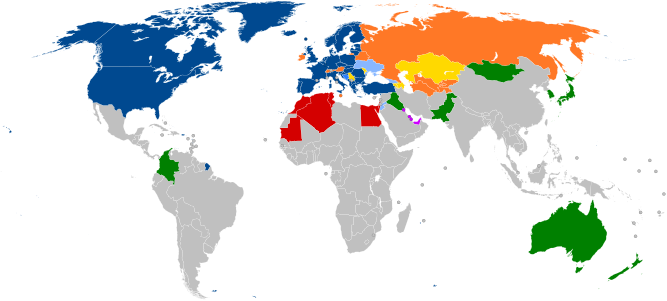 Χάρτης συνεργασιών του ΝΑΤΟ διεθνώς