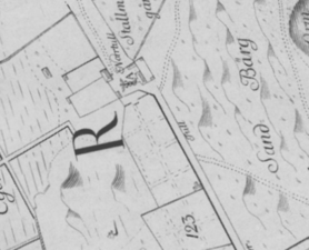 Norrtull på karta från 1733