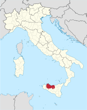 Pozicija Metropolitanskog grada Palerma u Italiji