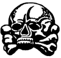 Шапочный знак «Мёртвая голова» танковых войск до 1945 г., с 1934 до 1945 г. первая версия «СС-Мёртвая голова».