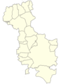 Mapa de San Miguel y su división administrativa.
