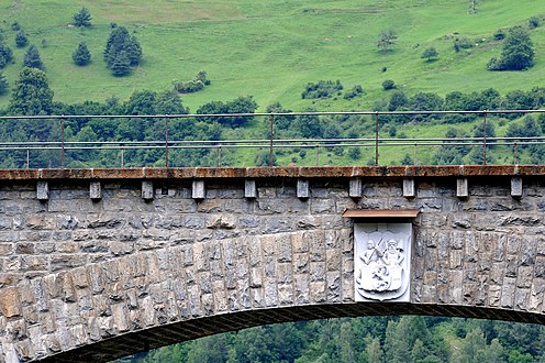 The Solis bridge of the Albulabahn Die Solisbrücke der Albulabahn