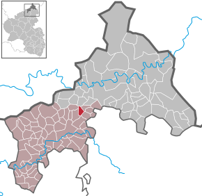 Poziția Volkerzen pe harta districtului Altenkirchen
