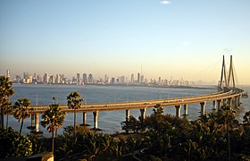 Bandra–Worli Sea Link and Worli skyline