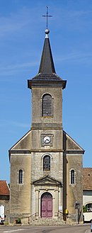 Clocher comtois de l'église.