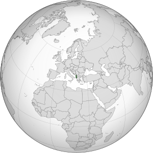 Албания на карте мира