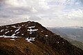 The mountain Bruviknipa, with Vaksdal in the far back right