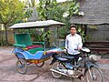 Mopeddregen rickshaw i Kambodsja.