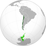 Map showing Chile