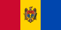 Reverso de la bandera de Moldavia.