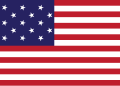 Le drapeau des États-Unis de 1795 à 1818.