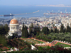 Shrine of the Báb and the Port of Haifa