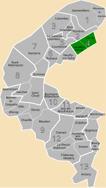 La quatrième circonscription en 1967.