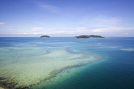 Las islas frente a Kota Kinabalu