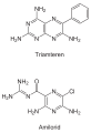 Deutsch: Struktur von Kaliumsparenden Diuretika English: Structure of Potassium-sparing diuretics