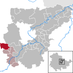 Läget för kommunen Klettbach i Landkreis Weimarer Land