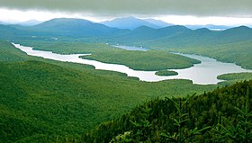 Vue sur Lake Placid.