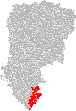 Lage der CC du Canton de Condé-en-Brie im Département Aisne