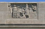 Deborah Judging Israel, west-facing panel at the northwest corner of the Nebraska State Capitol