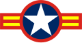 Vietnam (South) 1955 to 1975 Similar to US roundel, but bordered in red and with white bars in yellow