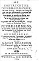 Titelblad "de godvruchtige avondmaalganger" door Petrus Immens (1664-1720)