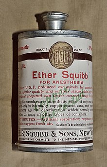 Aether pro narcosi Anaestethic ether old flask.JPG