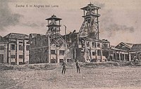 La fosse n° 6 - 6 bis des mines de Liévin à l'issue de la Première Guerre mondiale.