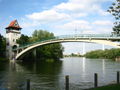 The bridge to the Insel der Jugend in Treptower Park