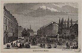 Boulevard Saint-Michel au XIXe siècle.