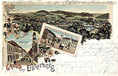 Lithographie von Elsterberg, Postkarte 1897