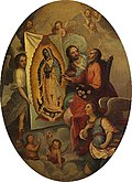 Eternal Father painting the Virgin of Guadalupe anonymous, 18th century