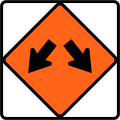 (TW-35) Road diverges (splits)