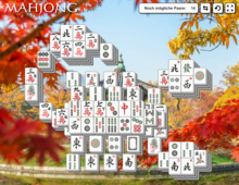 Bild von einem online Solitaire Mahjong Spiel