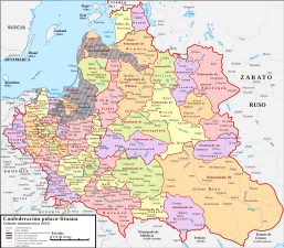 Voivodatos de Polonia en 1619.