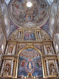 Retablo llamado "de los reyes" en la catedral de Puebla.