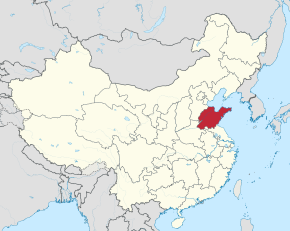 Provincie Šan-tung na mapě