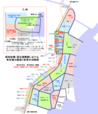 東京市芝区浜松町駅田町駅周辺・震災復興前後の・町名と町区域の対照