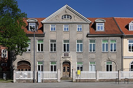 A half-timbered house with Art Nouveau facade