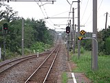 ホームから高松駅方面を望む（2013年8月）