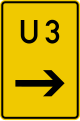 Zeichen 455-21 Nummerierte Umleitung (rechts vorbei)