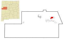 Location of Encinal, New Mexico