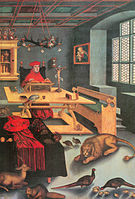Albrecht av Hohenzollern som Sankt Hieronymus i sitt studiekammer. (1526)