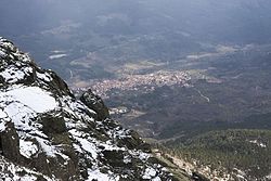 El Arenal from the mountain pass of Cabrilla