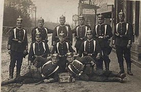 Soldaten auf dem Truppenübungsplatz, 1912