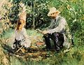 Eugène Manet mit seiner Tochter im Garten, 1883