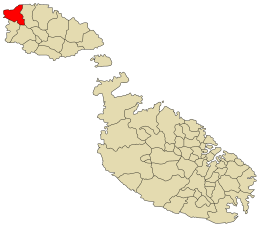 Għarb – Localizzazione