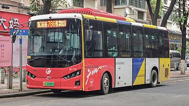 巴士电车786路的 GZ6850HZEV1 (K7G) 在大塘西（敦和）总站