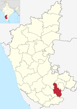 Location of रामनगरमण्डलम् district in कर्णाटकराज्यम्